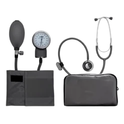 Kit baumanómetro aneróide con estetoscopio doble campana