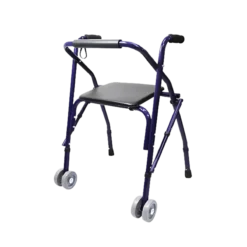 Andadera Rollator Económica Plegable de Aluminio Azul