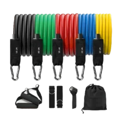 Kit de 11 accesorios con ligas de resistencia (XLight, Light, Medium, Hard, XHard)