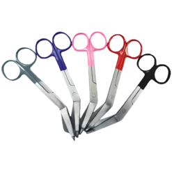 Tijera Botón Lister Acero Inoxidable 14 cm - Colores Morado, Negro, Rojo, Azul y Gris