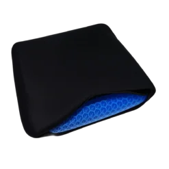 Cojín asiento portátil de gel con funda negra - Marca Super Confort