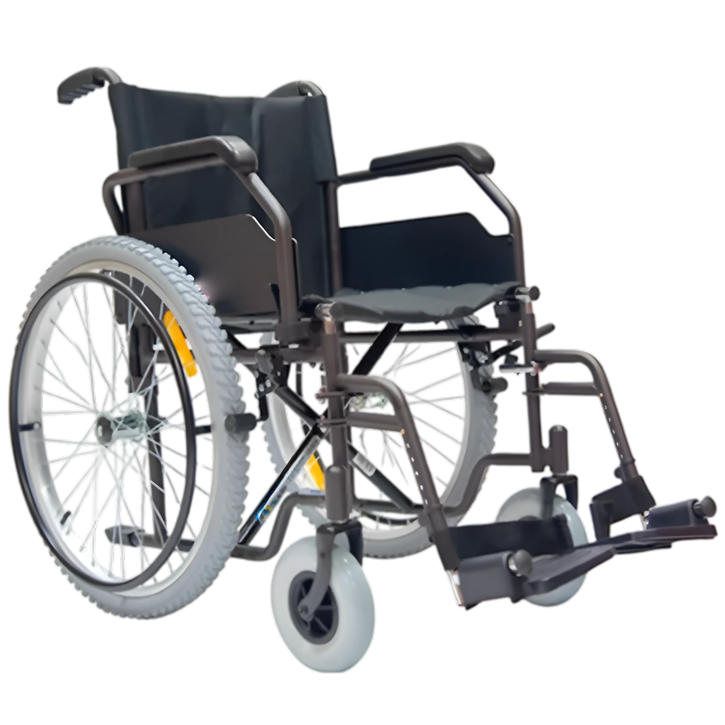 Silla de Ruedas 18" Todo Terreno con Descansa Pies Abatible y Bomba