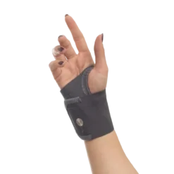 Muñequera Unitalla Elástica con Orificio para Pulgar Gris