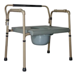 Cómodo Bariátrico Plegable de Acero con Descansabrazos