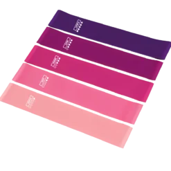 Kit de Ligas de Resistencia Rosas (Extra Ligero, Ligero, Medio, Duro, Extra Duro)