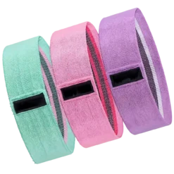 Kit de Ligas de Resistencia en Tela Colores Pastel (Ligero, Medio, Duro)