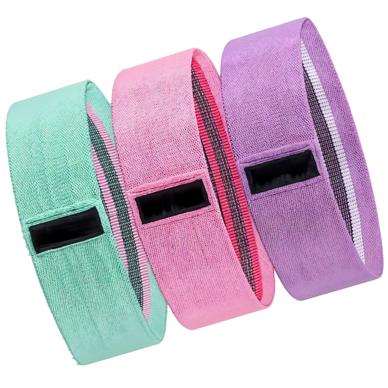 Kit de Ligas de Resistencia en Tela Colores Pastel (Ligero, Medio, Duro)