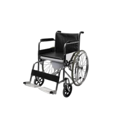 Silla de Ruedas Gris con Cómodo Reposa Pies Abatible