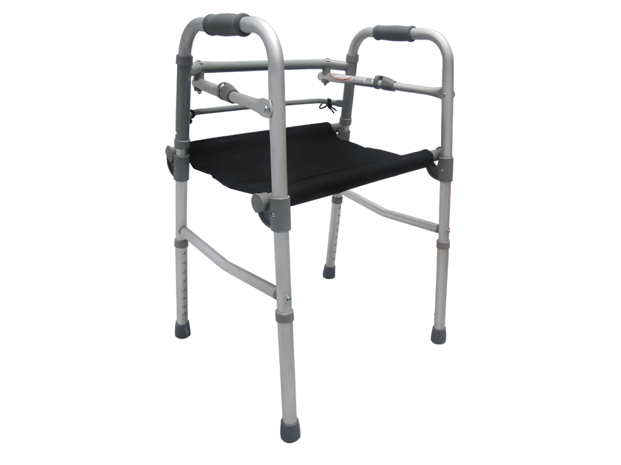 Andadera con Asiento de Aluminio Gris