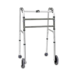 Andadera Plegable con Ruedas Delanteras de Aluminio Gris