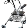 Andadera Rollator con Canastilla de Aluminio Gris