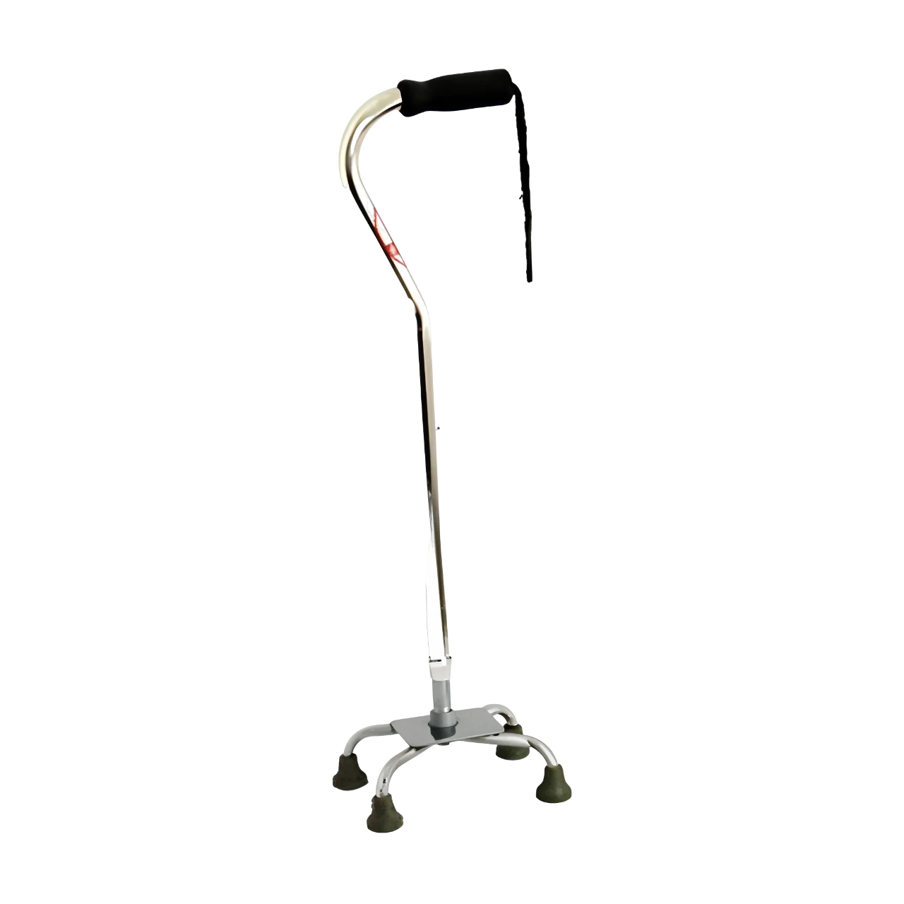 Bastón de 4 Apoyos Cuello Ganso Aluminio Plata