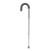 Bastón Mango Curvo Aluminio Plata