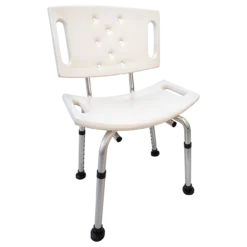 Silla de Baño con Respaldo Extendido Blanco