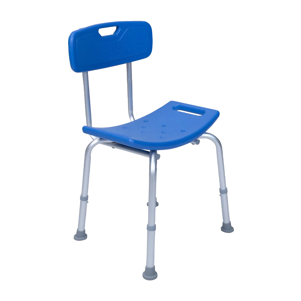 Silla de Ducha Sin Agarraderas de Aluminio Azul