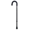 Bastón Mango Curvo de Aluminio Negro