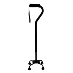 Bastón de 4 Apoyos de Aluminio Negro