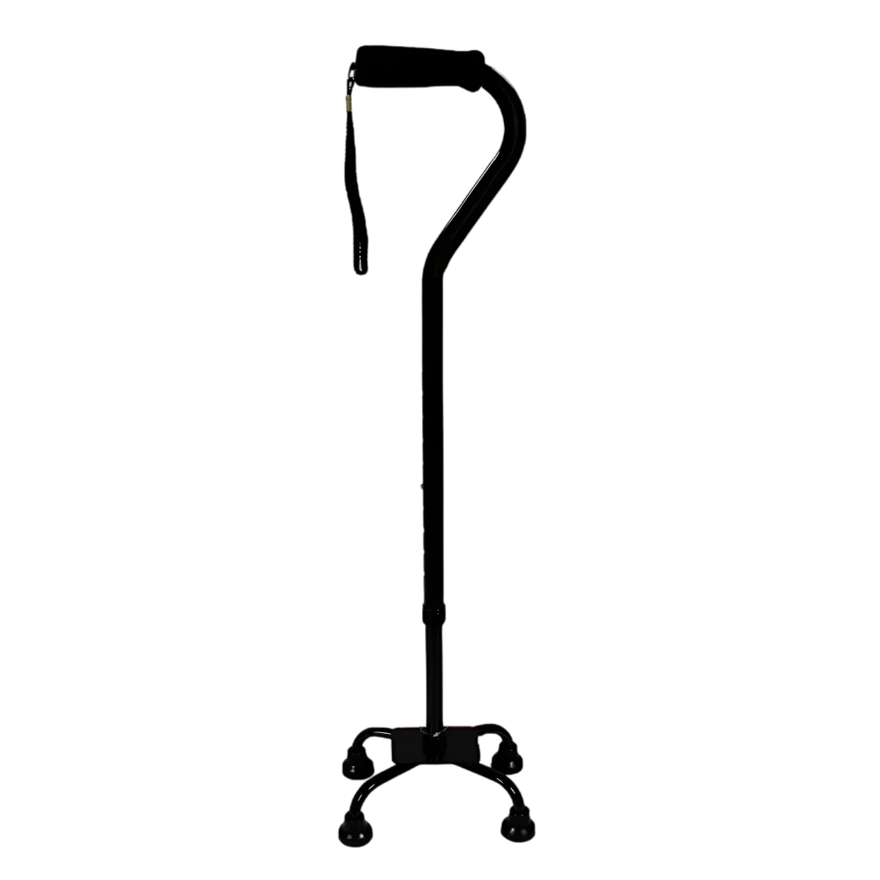 Bastón de 4 Apoyos de Aluminio Negro