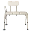 Silla de Ducha Tipo Banca Alargada con Descansabrazos Blanca