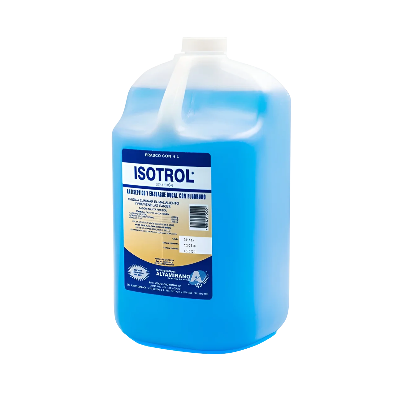 Enjuague Bucal 4L Antiséptico con Fluoruro Isotrol