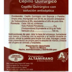 Cepillo Quirúrgico Café Estéril con Yodopovidona Antiséptica Espuma