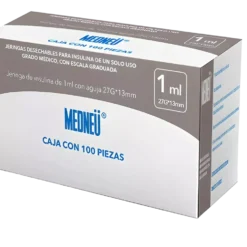 Jeringa de Insulina 1 ml con Aguja 27x13 - Medneu