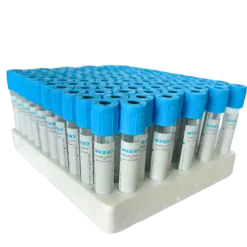 Gradilla con 100 Tubos Vacutainer Azul de 2.7 ml 13x75 mm WEGO